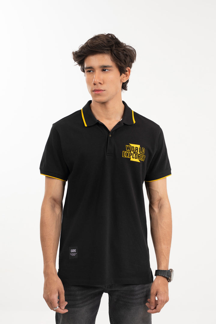 Graphic Polo Black