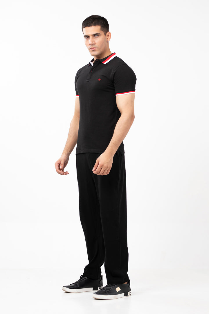 Contrasting Collar Polo