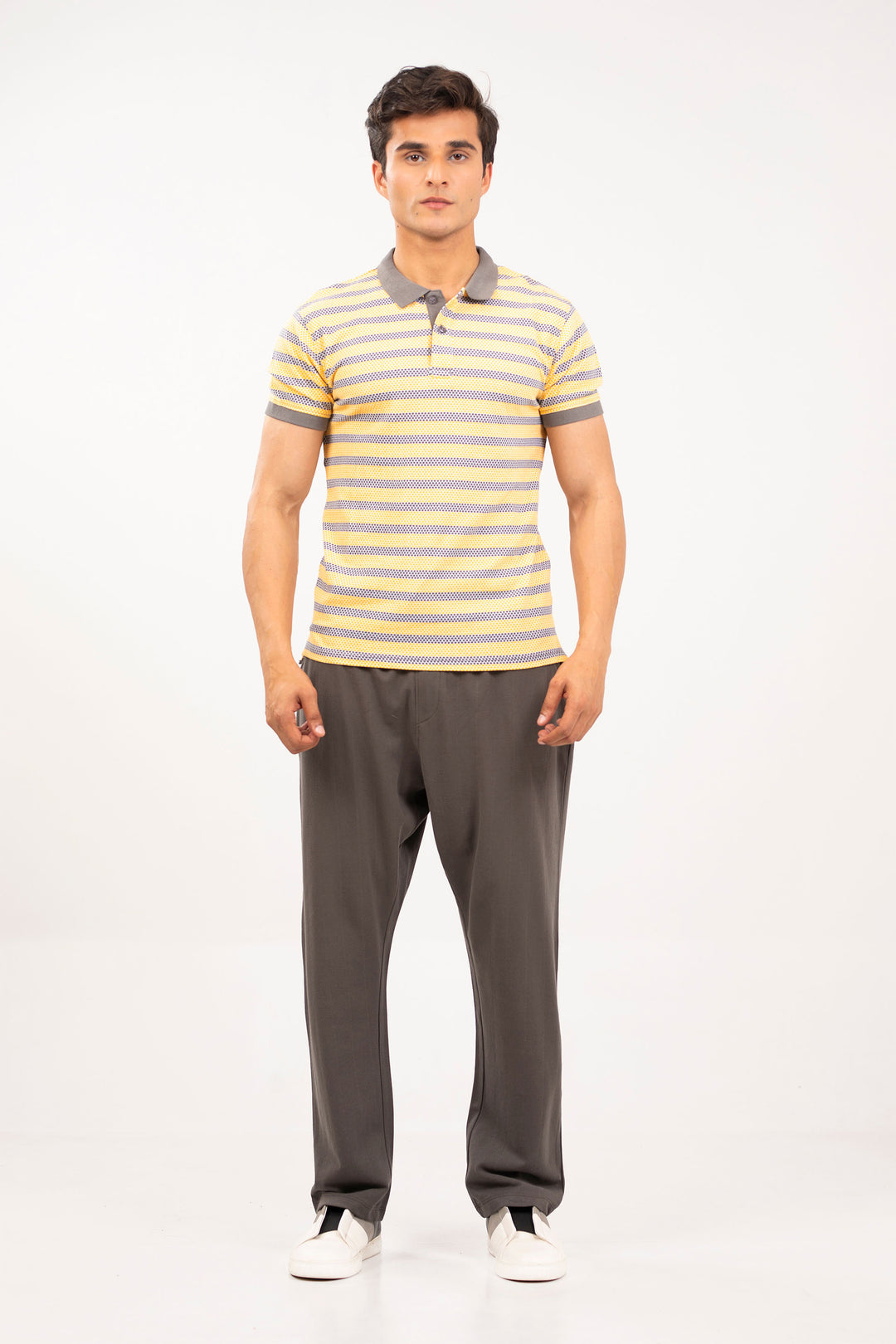 Printed Stripe Polo