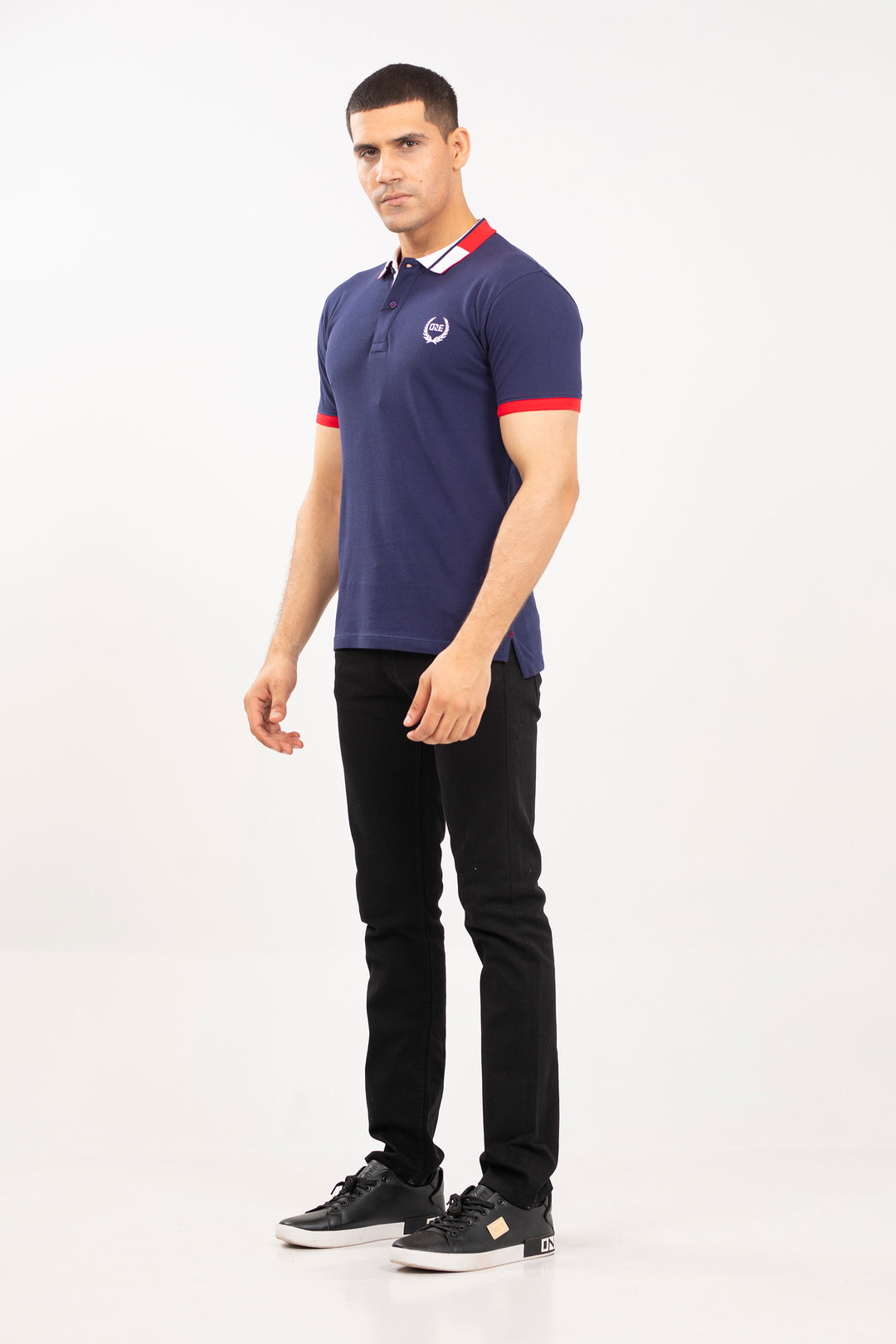 Contrasting Collar Polo