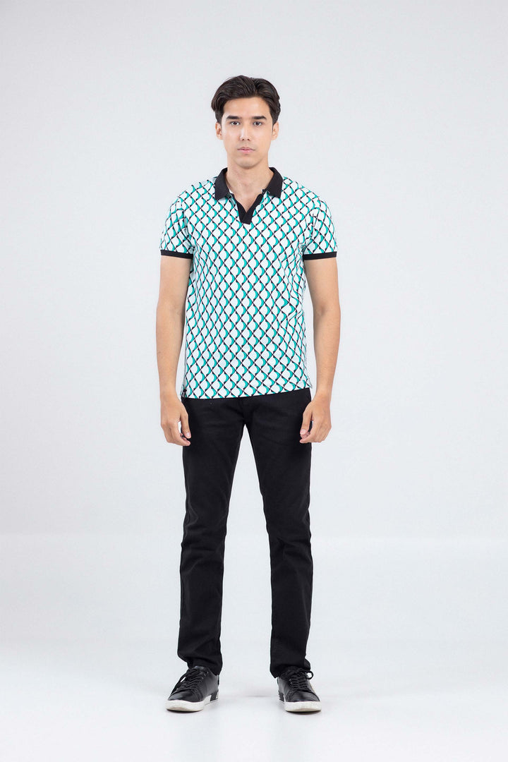 Printed Tipping Polo