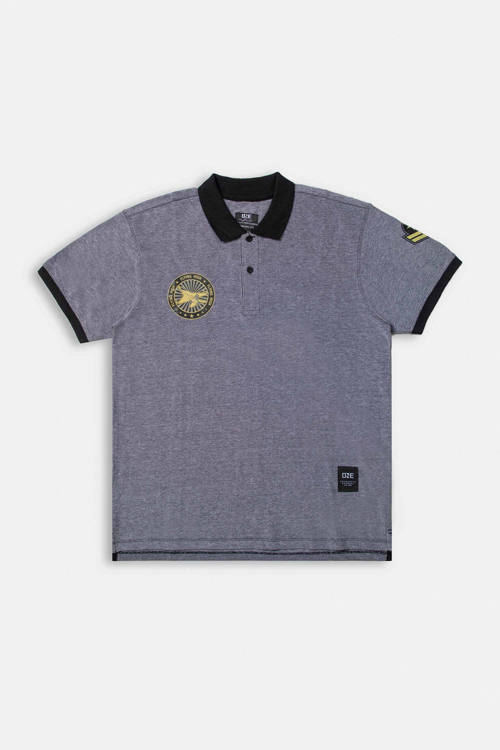 Textured Comfort Printed Polo