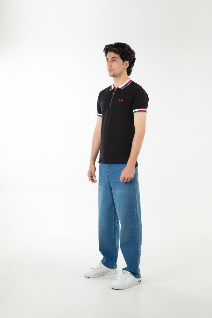 Zipped Regular Polo