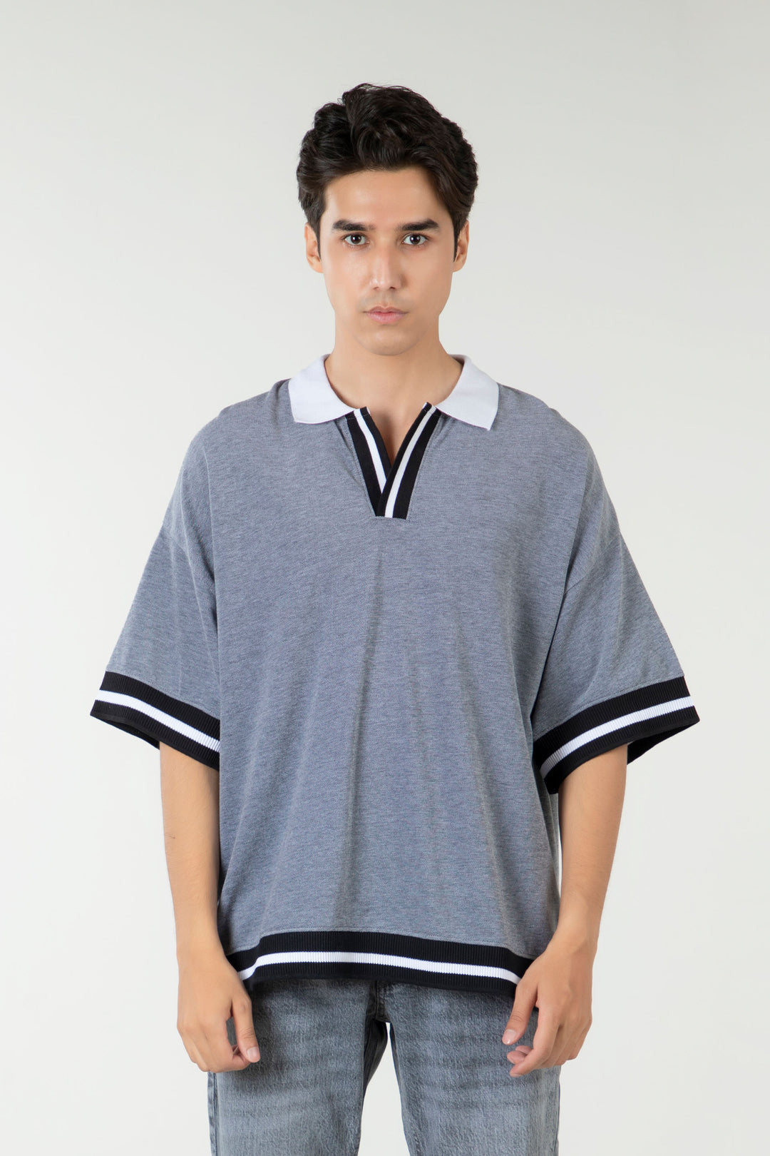 Boxy Textured Polo
