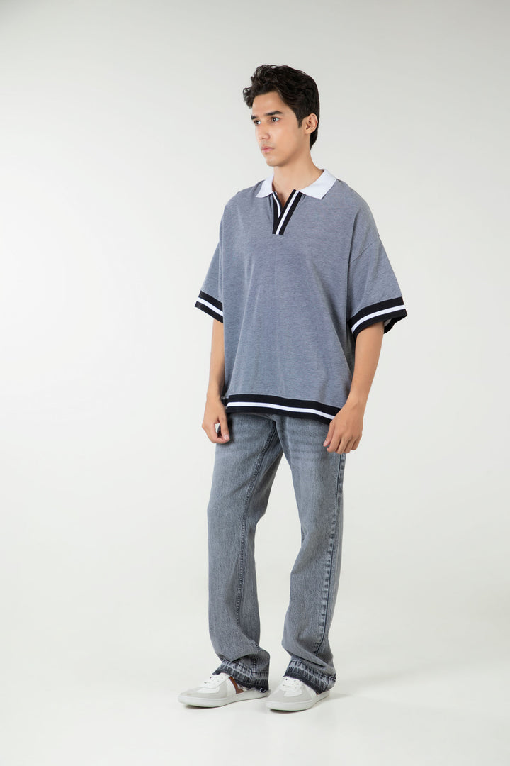 Boxy Textured Polo