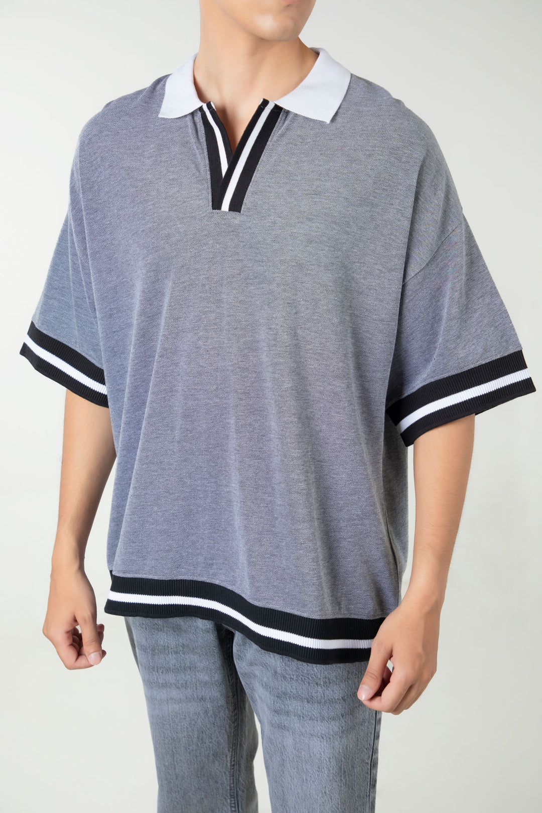 Boxy Textured Polo