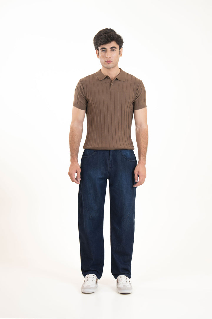 Textured Sweater Knit Polo