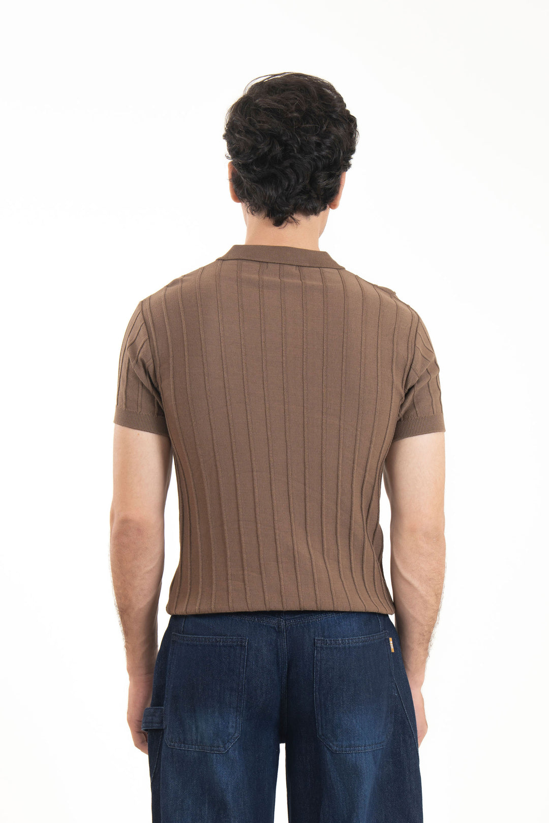 Textured Sweater Knit Polo