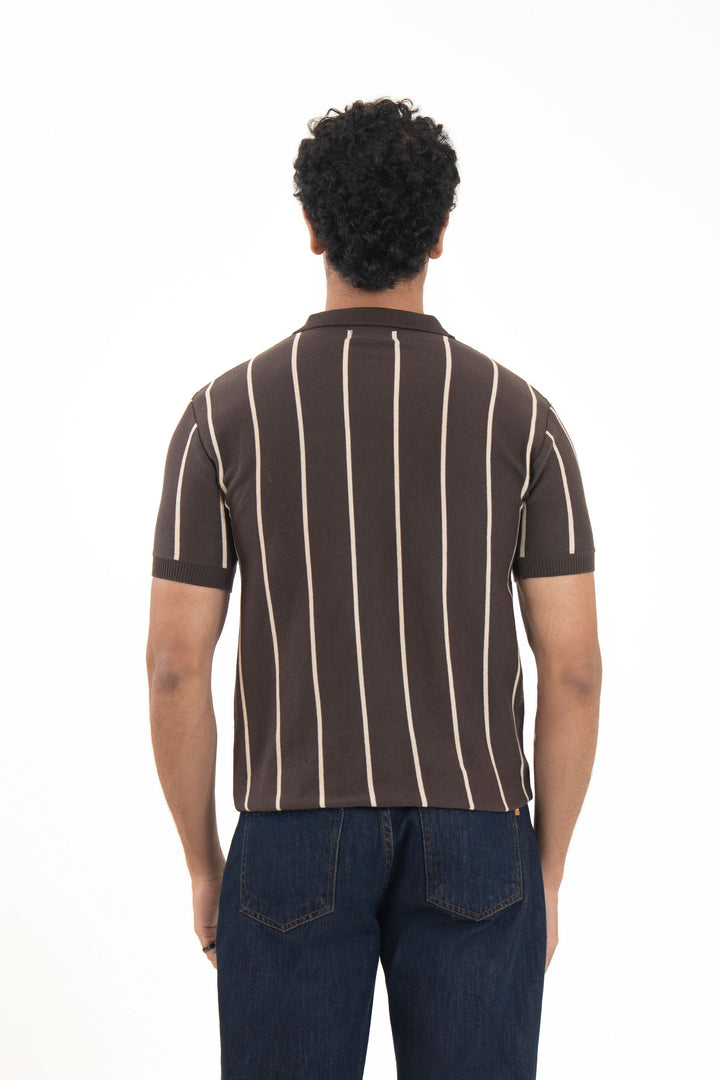Textured Sweater Knit Polo