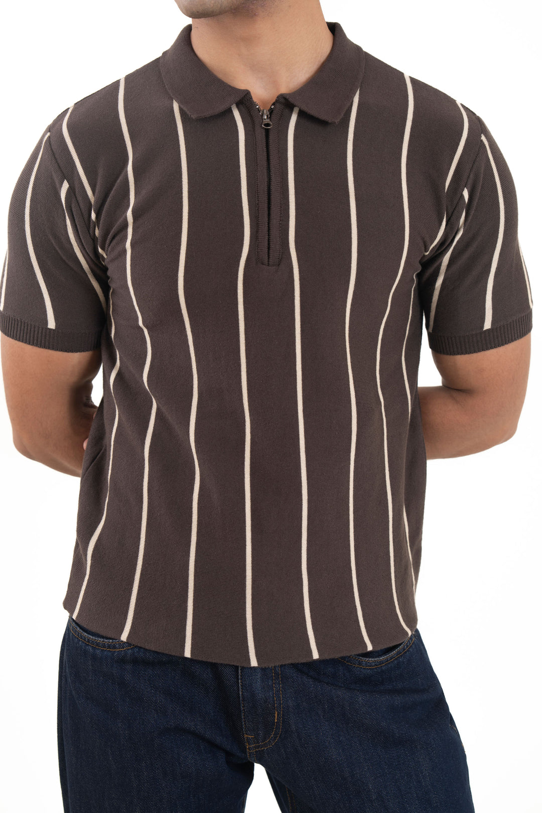 Textured Sweater Knit Polo