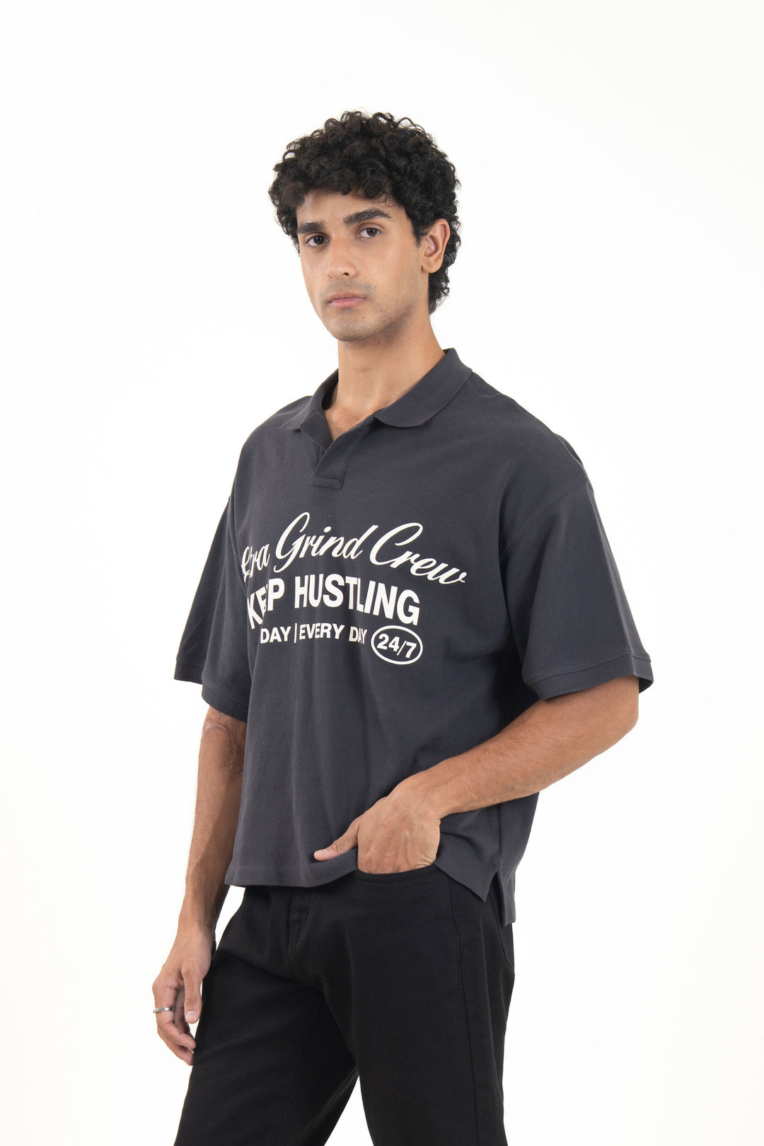 Boxy Graphic Polo