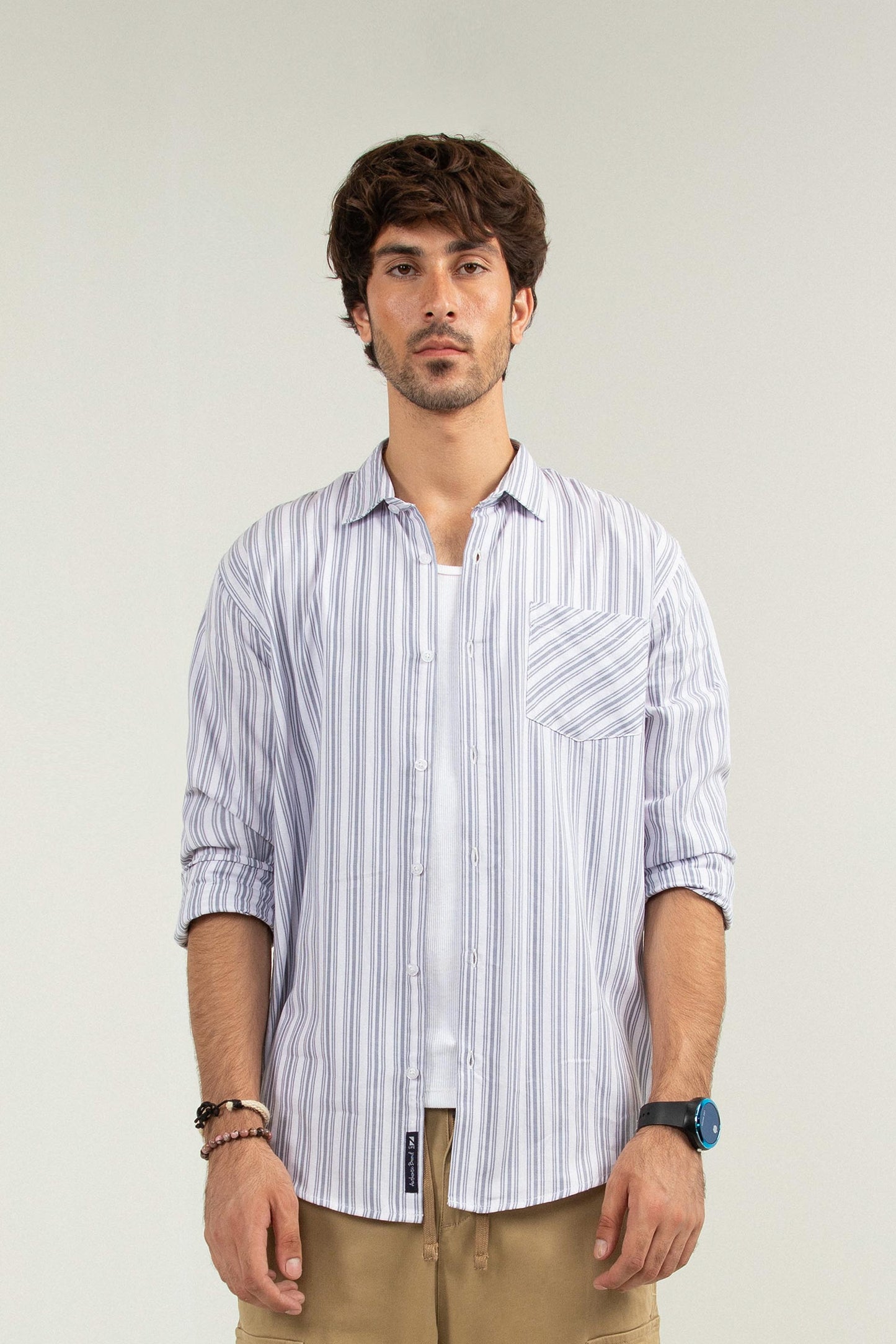 Stripe Shirt Grey/White