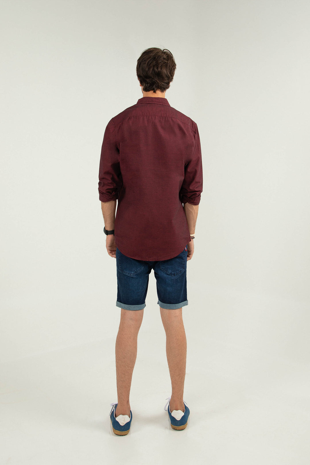 Textured Shirt Maroon