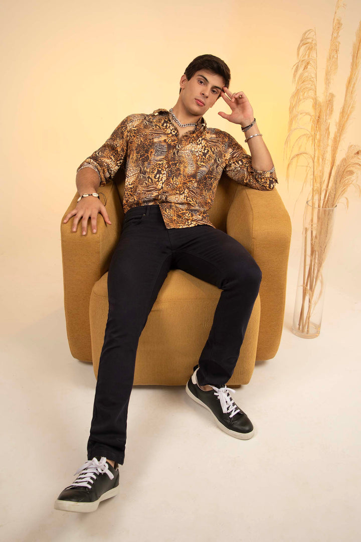 Printed Shirt Brown