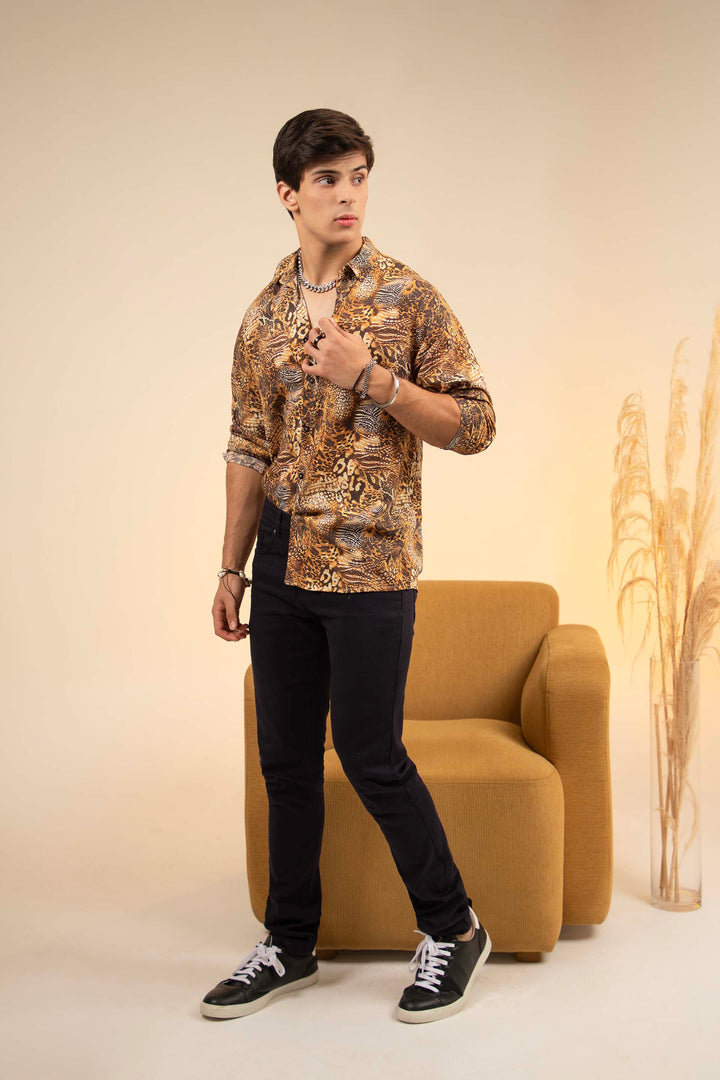 Printed Shirt Brown