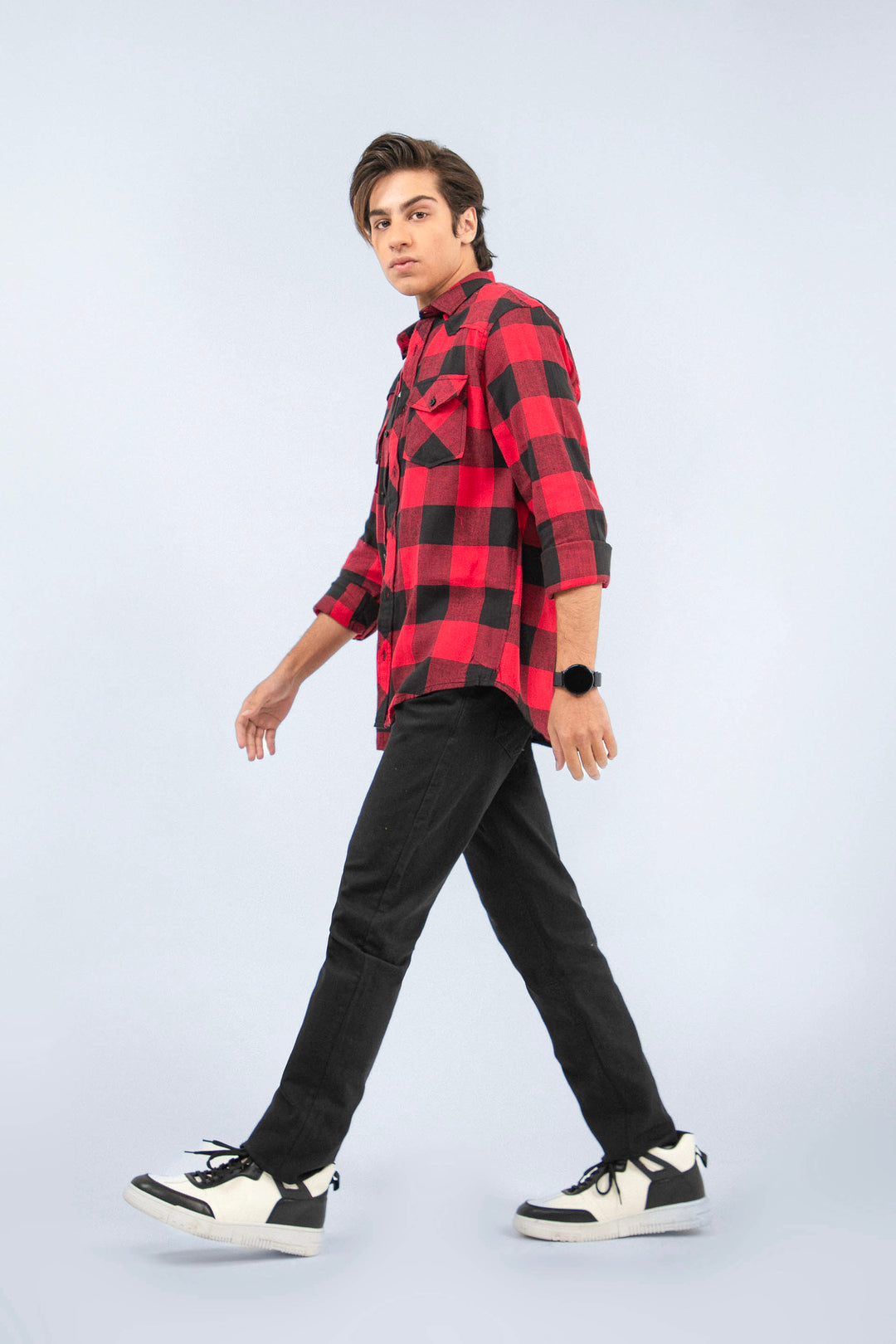 Flannel Shirt Black/Red