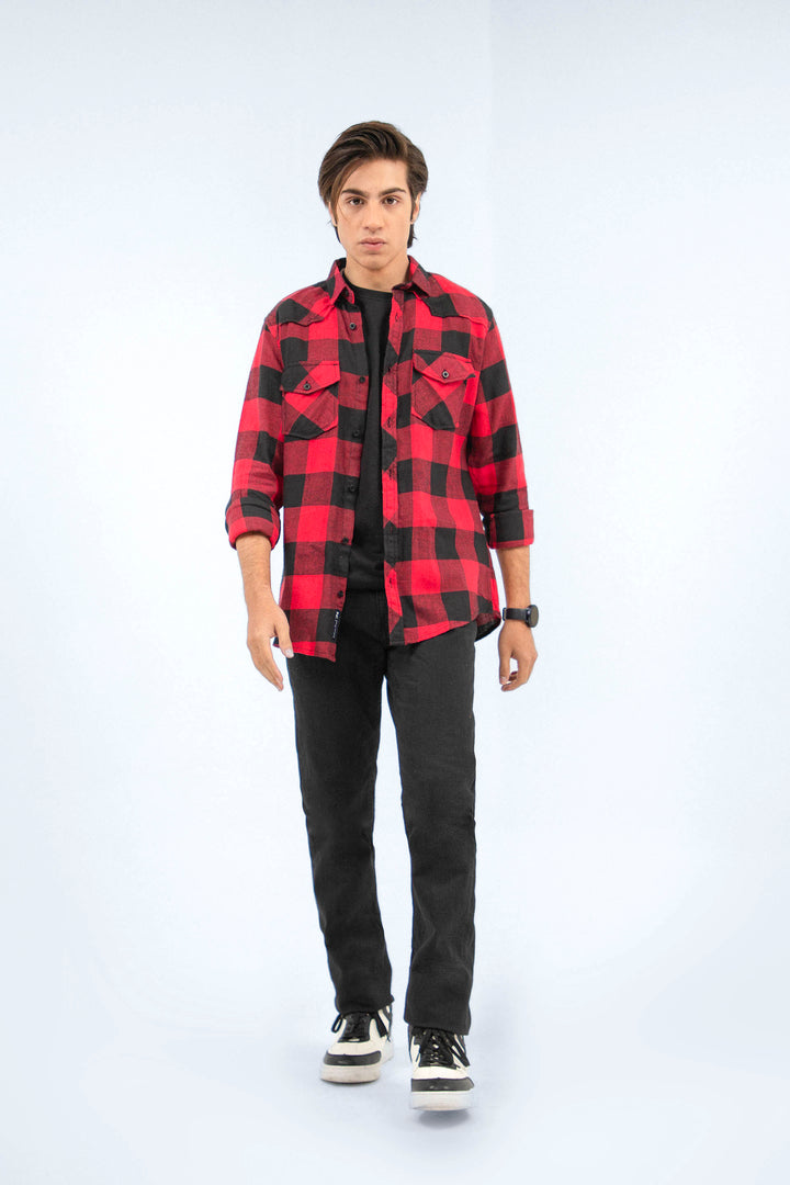 Flannel Shirt Black/Red