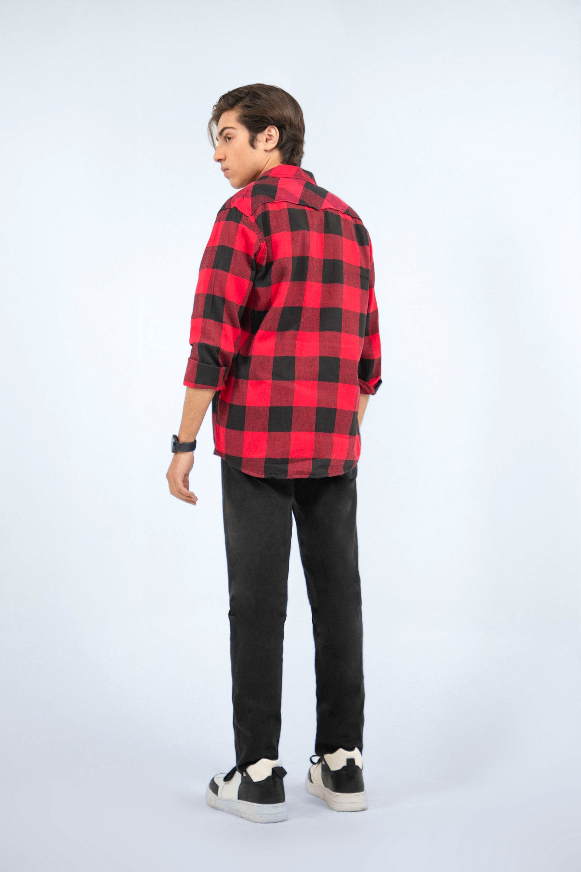 Flannel Shirt Black/Red