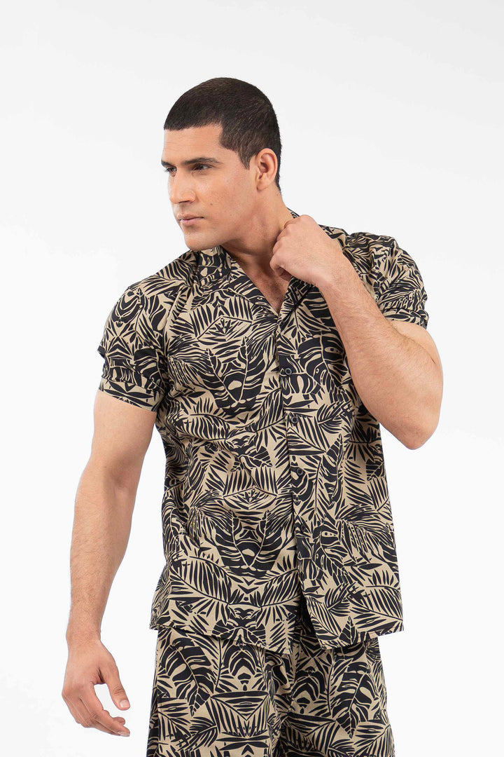 Foliage Shirt Black/Brown