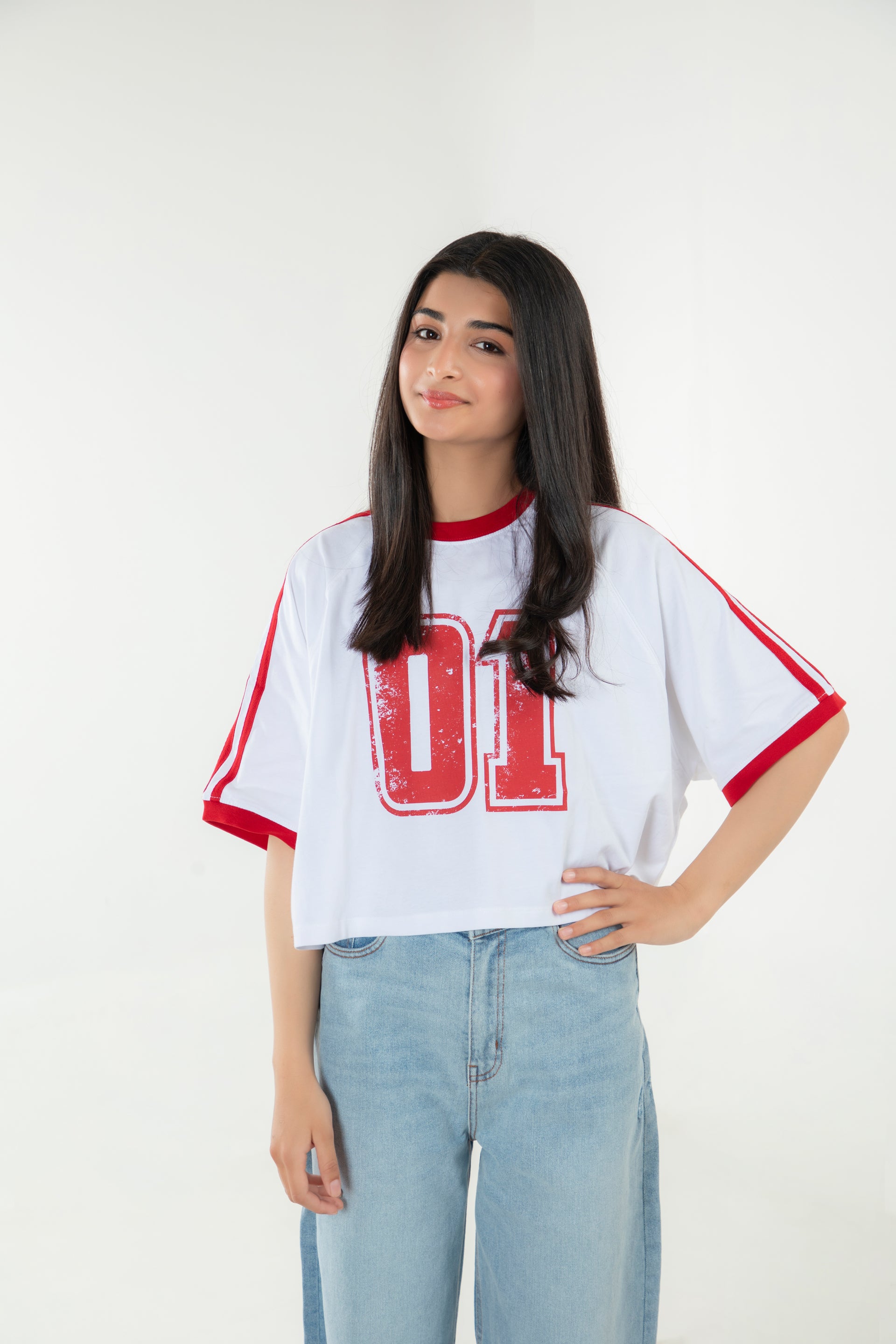Cropped Raglan Tee – ONE