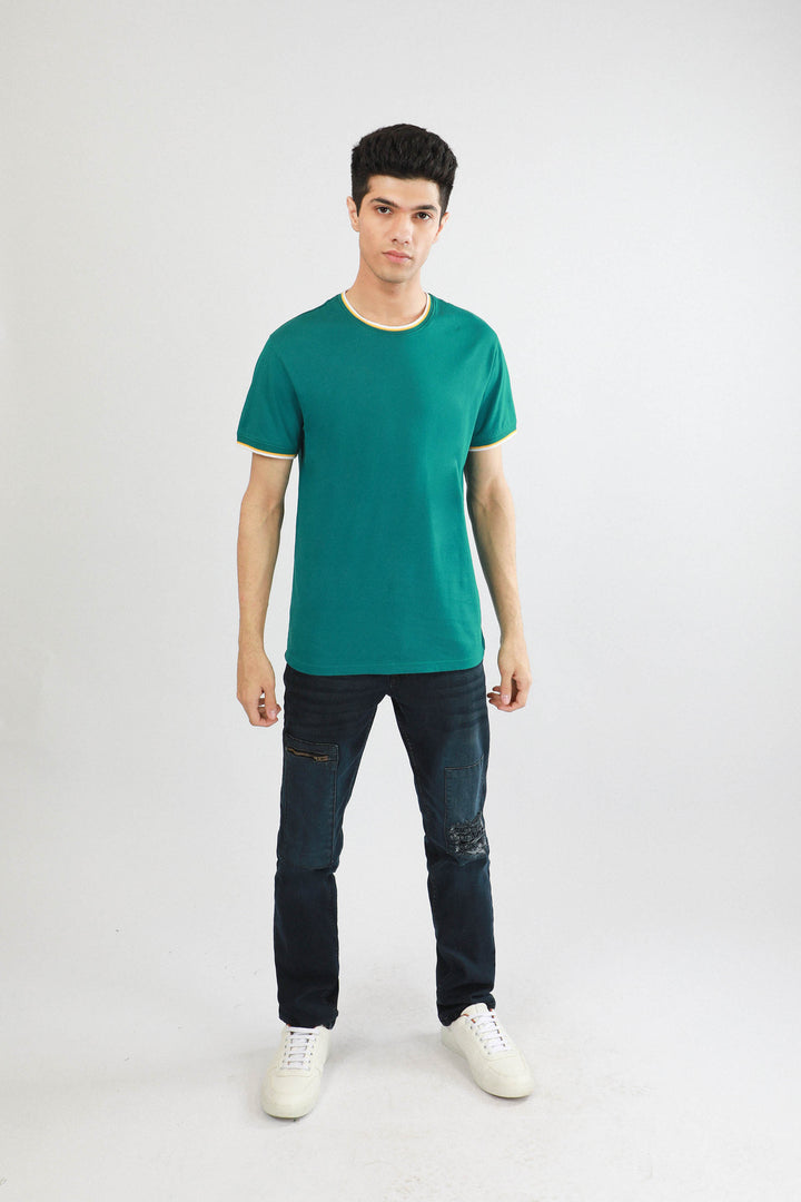 Tipped Tee Teal