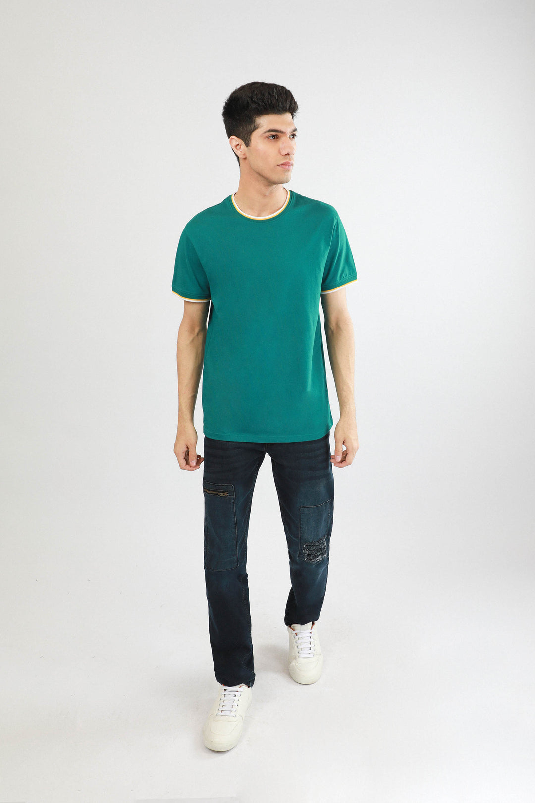 Tipped Tee Teal