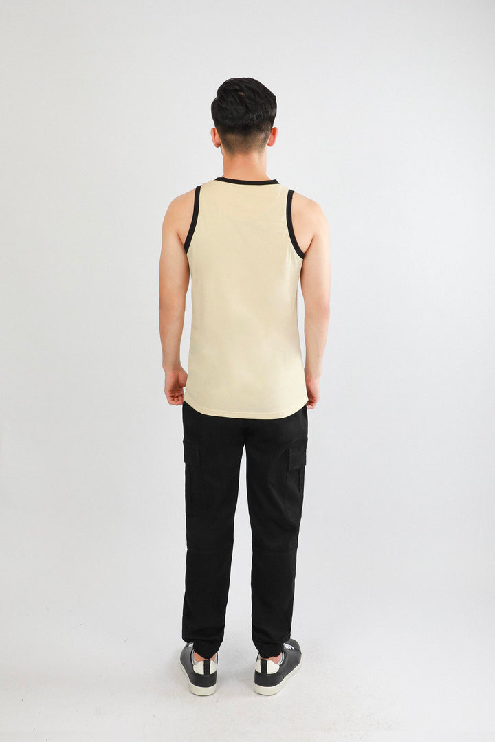 Graphic Vest Beige