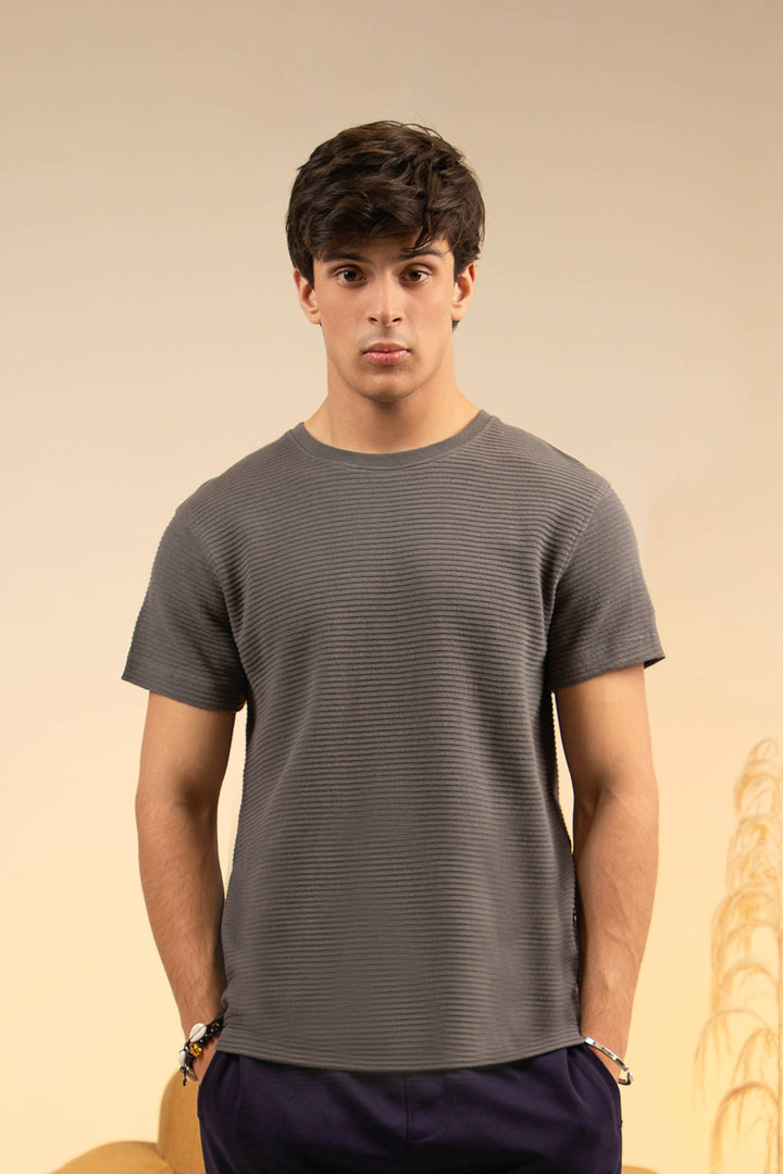 Textured Tee Grey