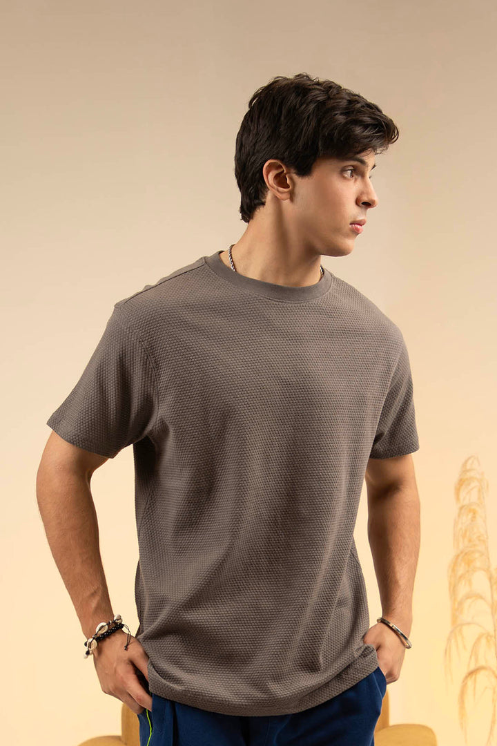 Textured Tee Grey