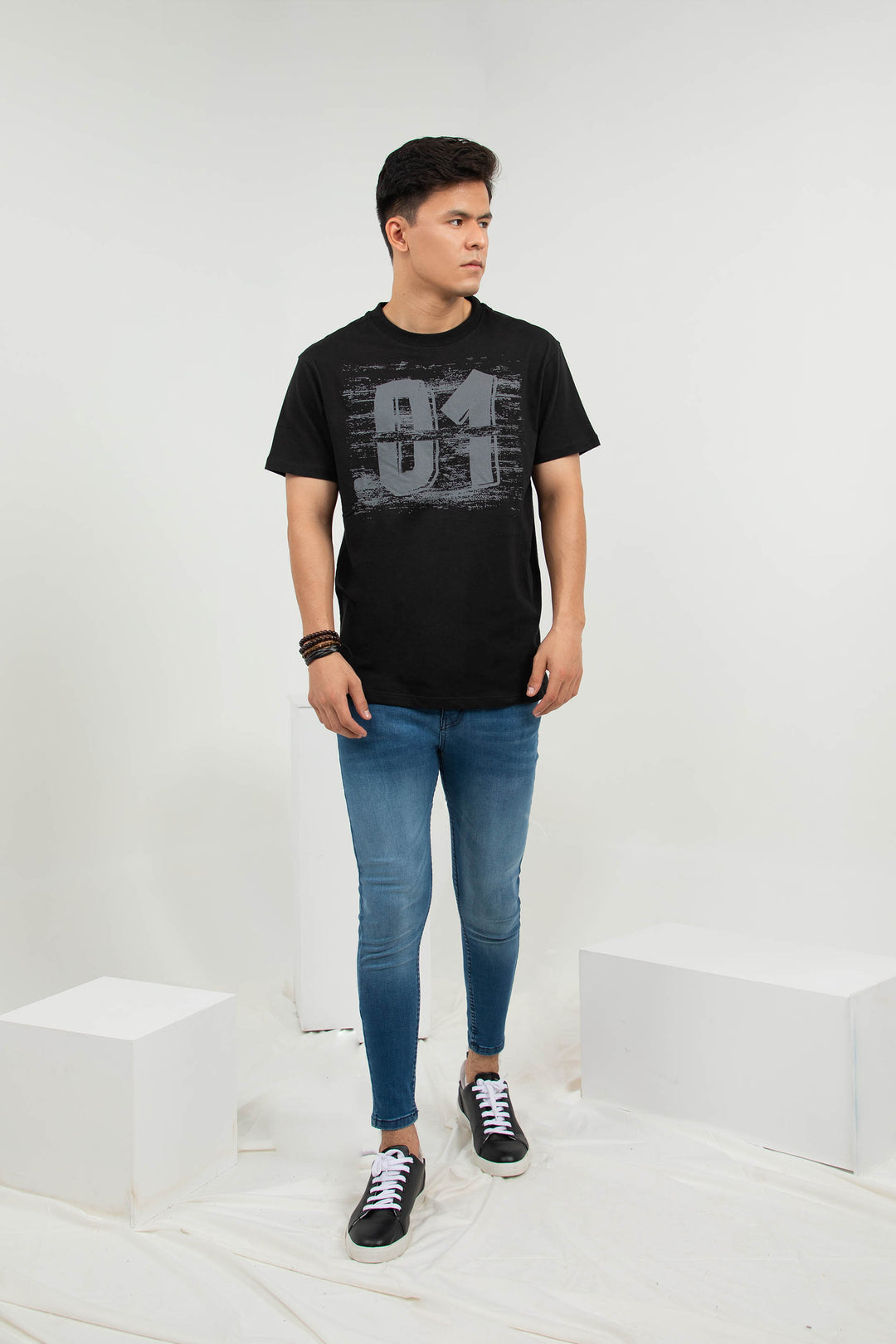 Printed Tee Black