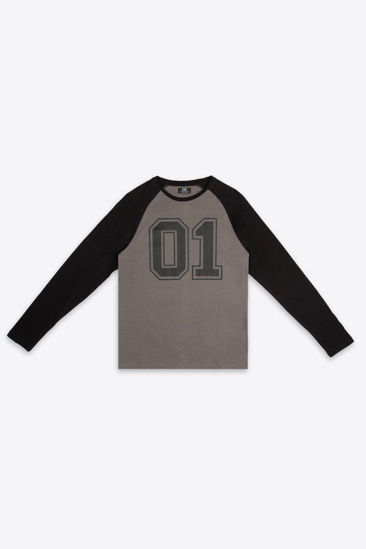 Raglan Tee Black/Grey