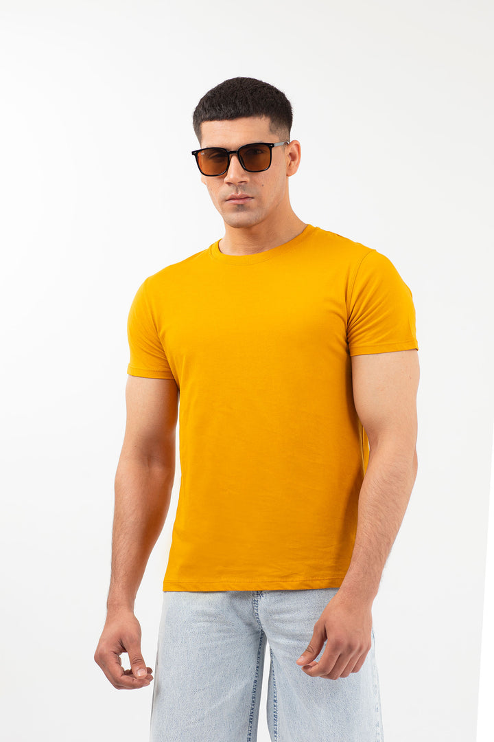 Basic Crew Neck Mustard