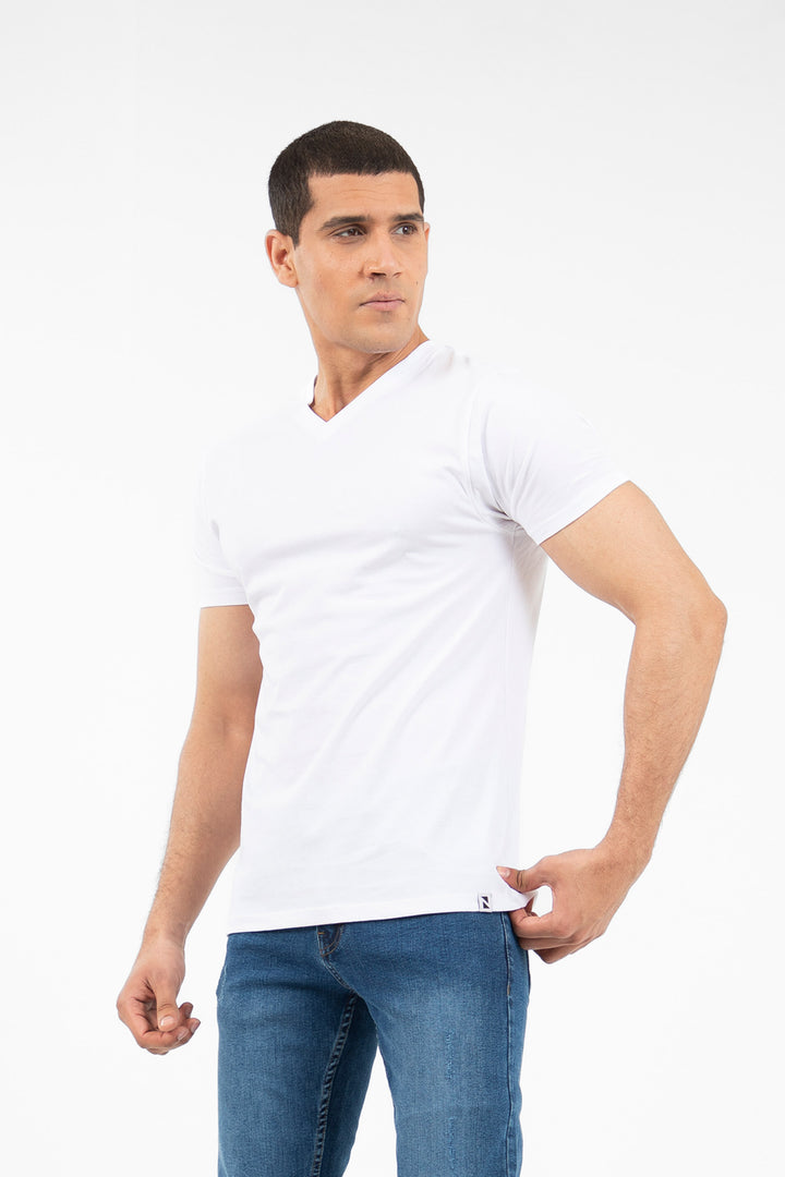 Basic V-neck White