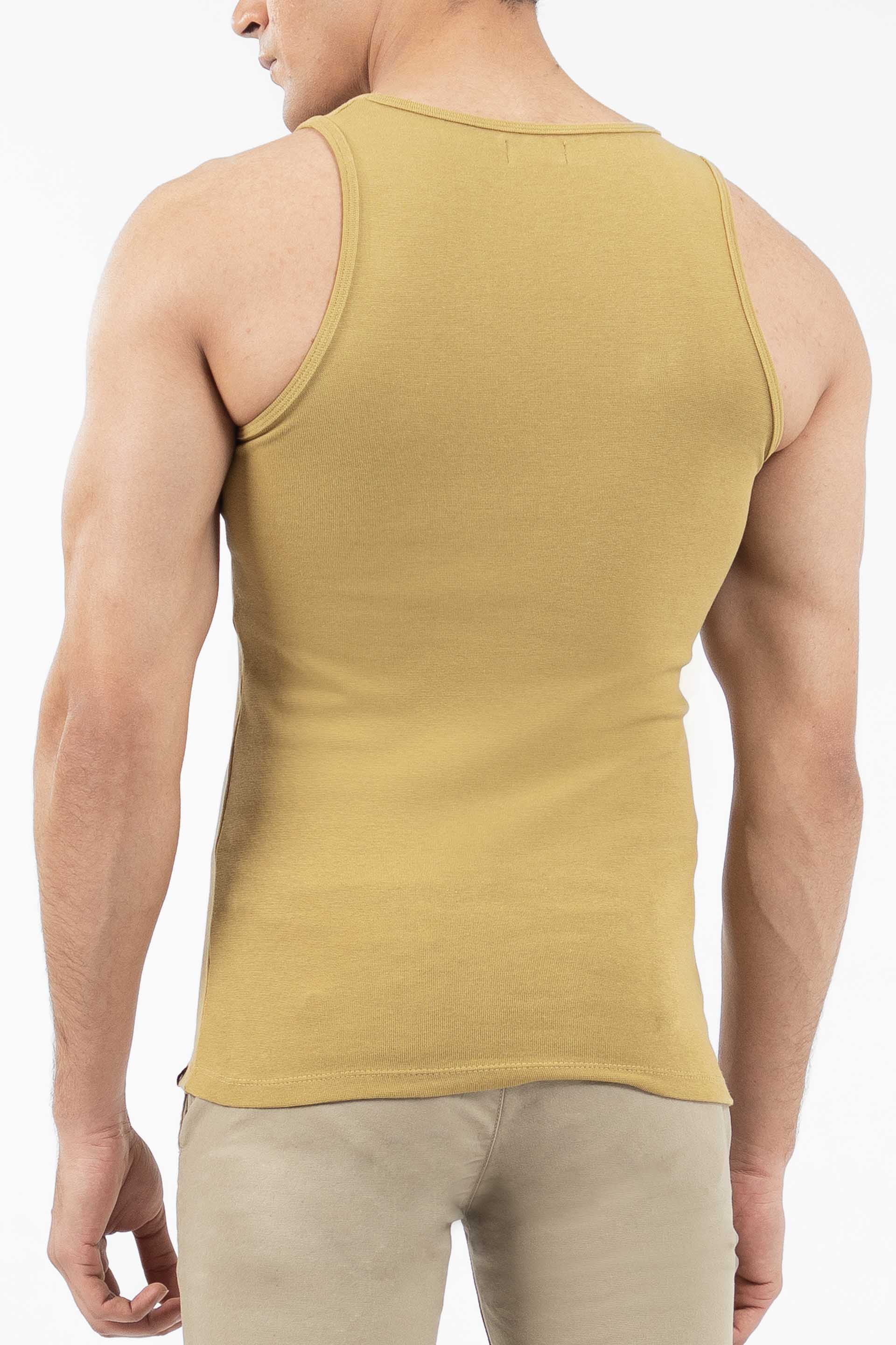 Textured Tank Top Khaki One