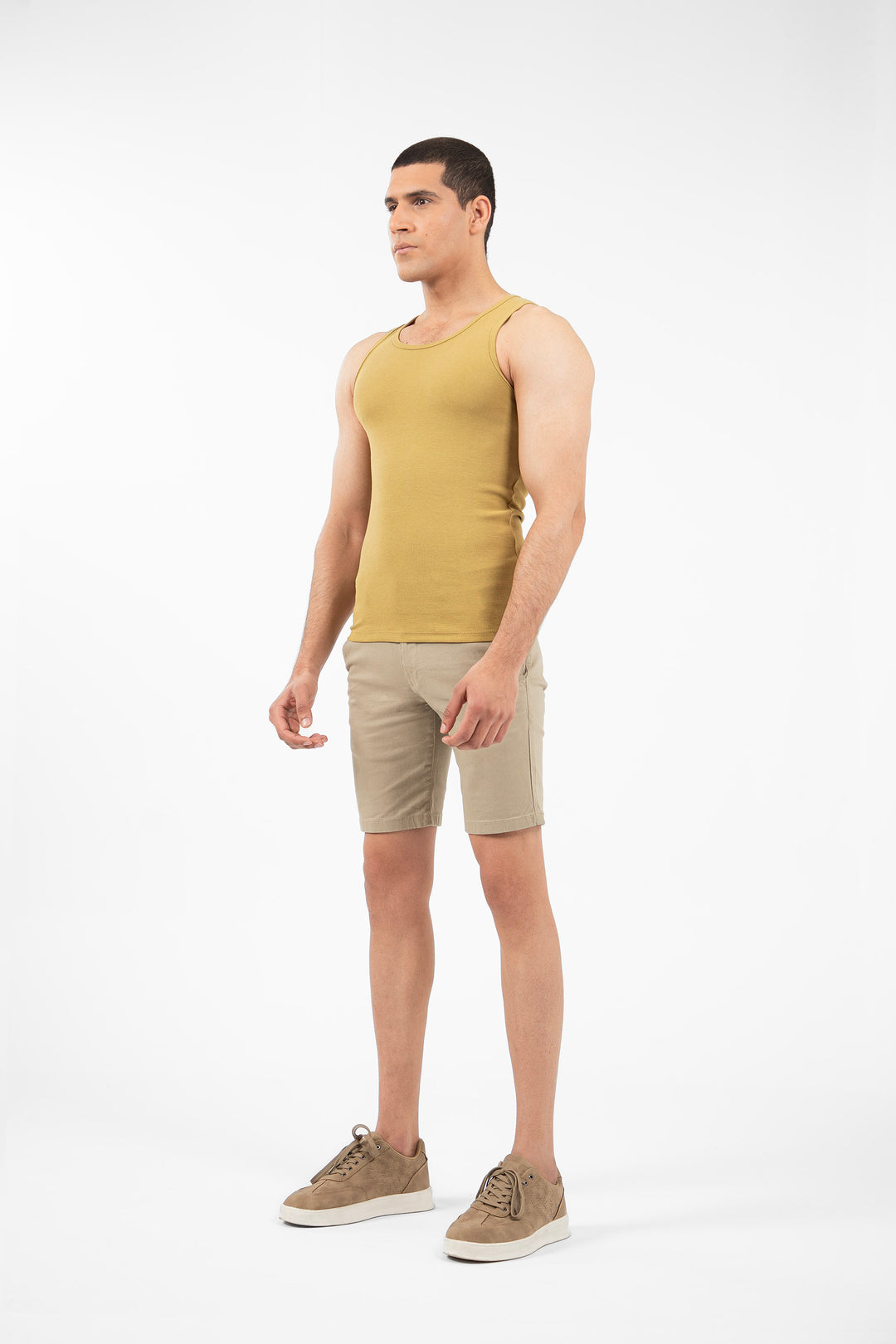 Textured Tank Top Khaki