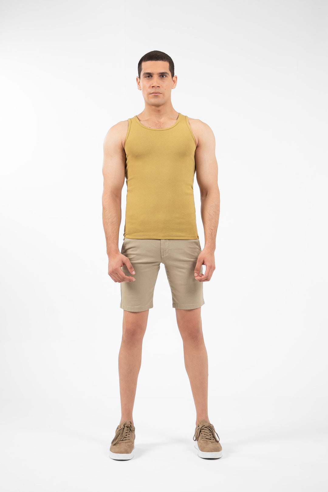 Textured Tank Top Khaki