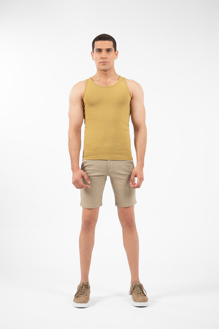 Textured Tank Top Khaki