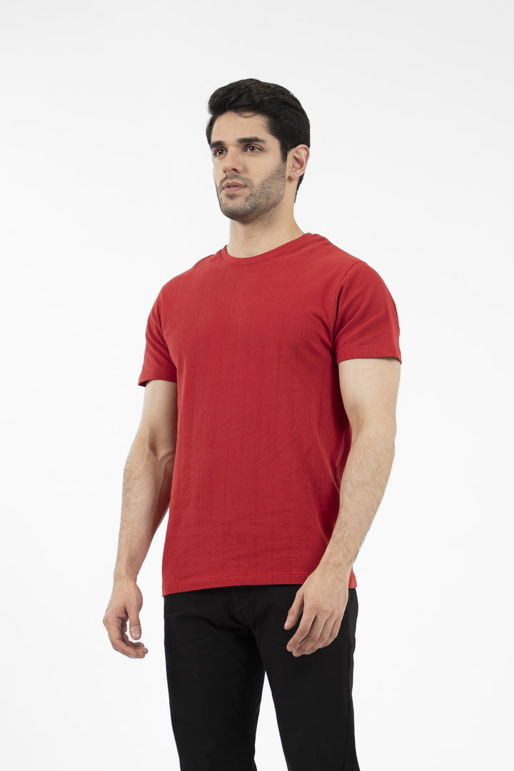 Textured Tee Shirt Burgundy