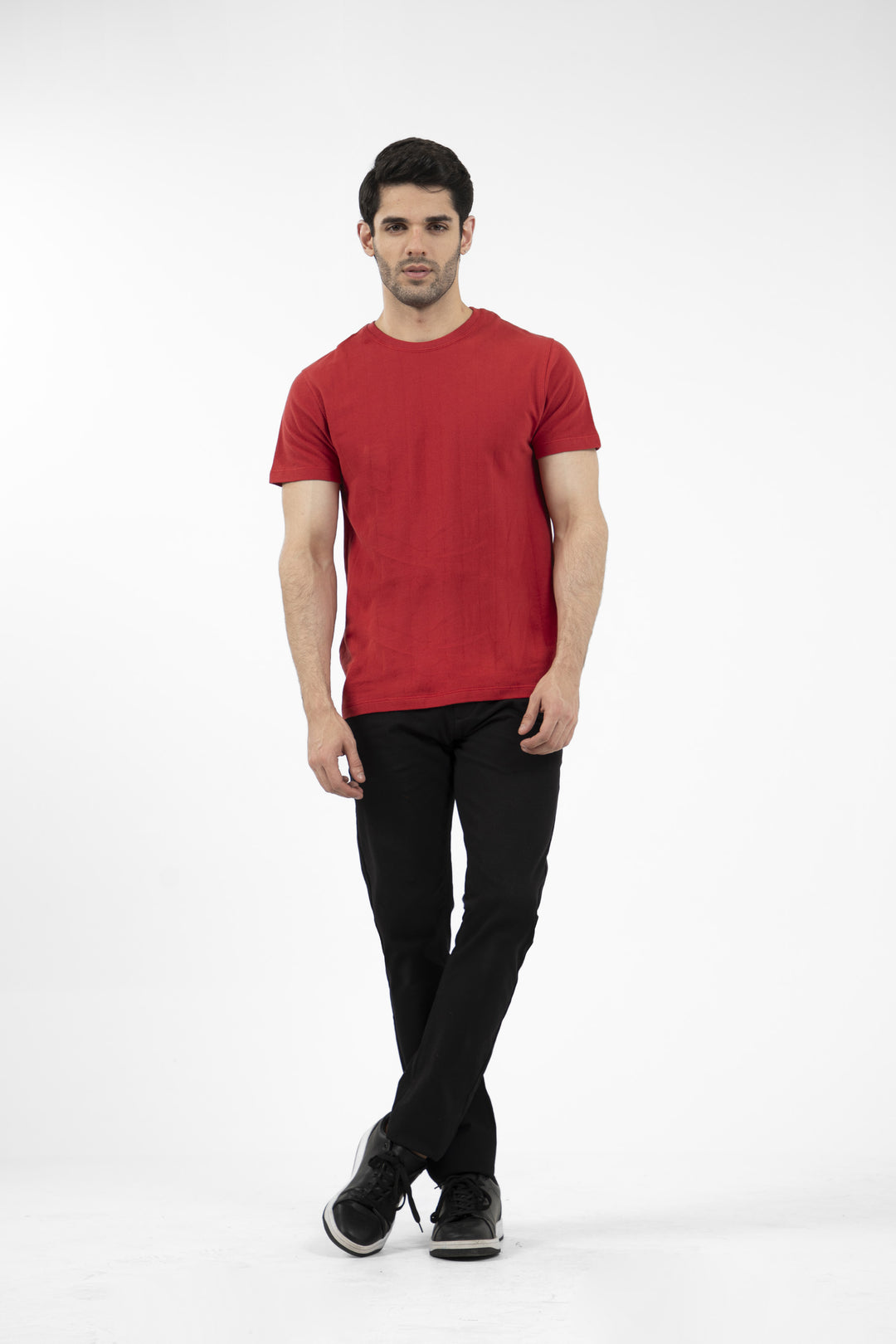 Textured Tee Shirt Burgundy