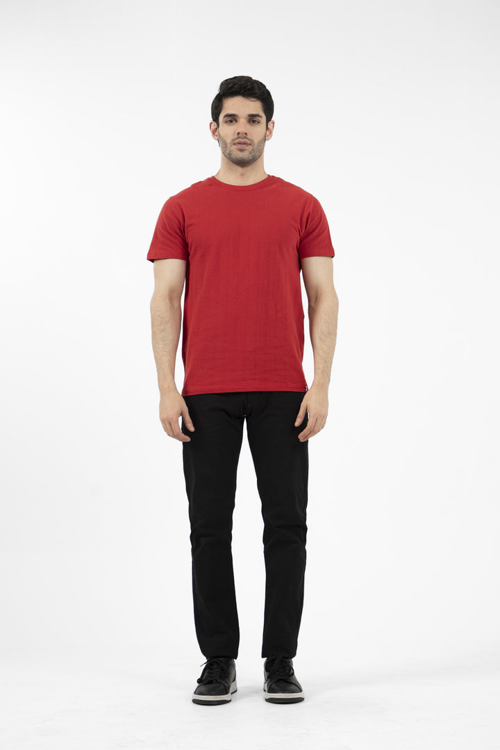 Textured Tee Shirt Burgundy