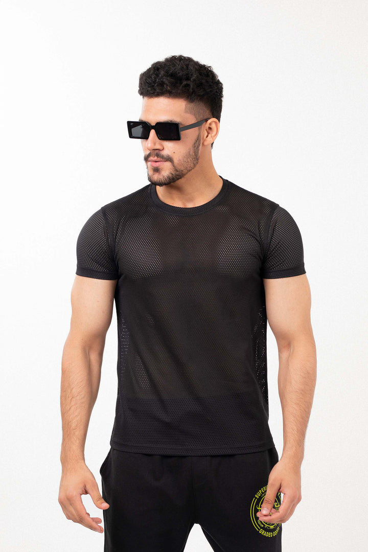 Mesh Tee Black