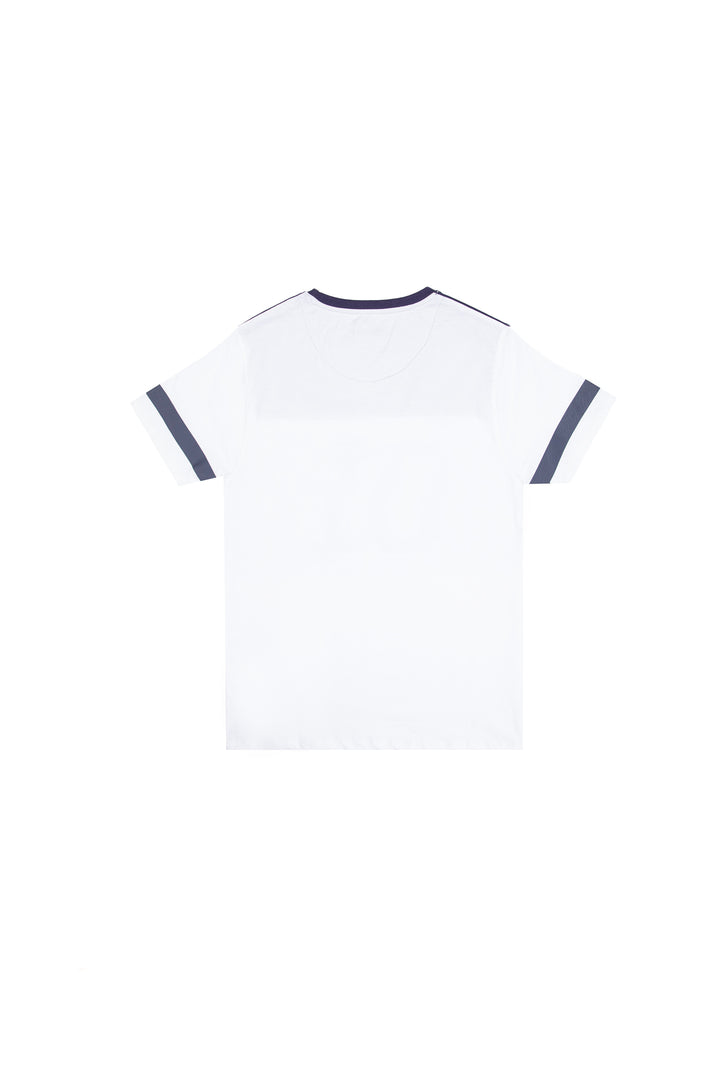 Sports Tee White/Navy