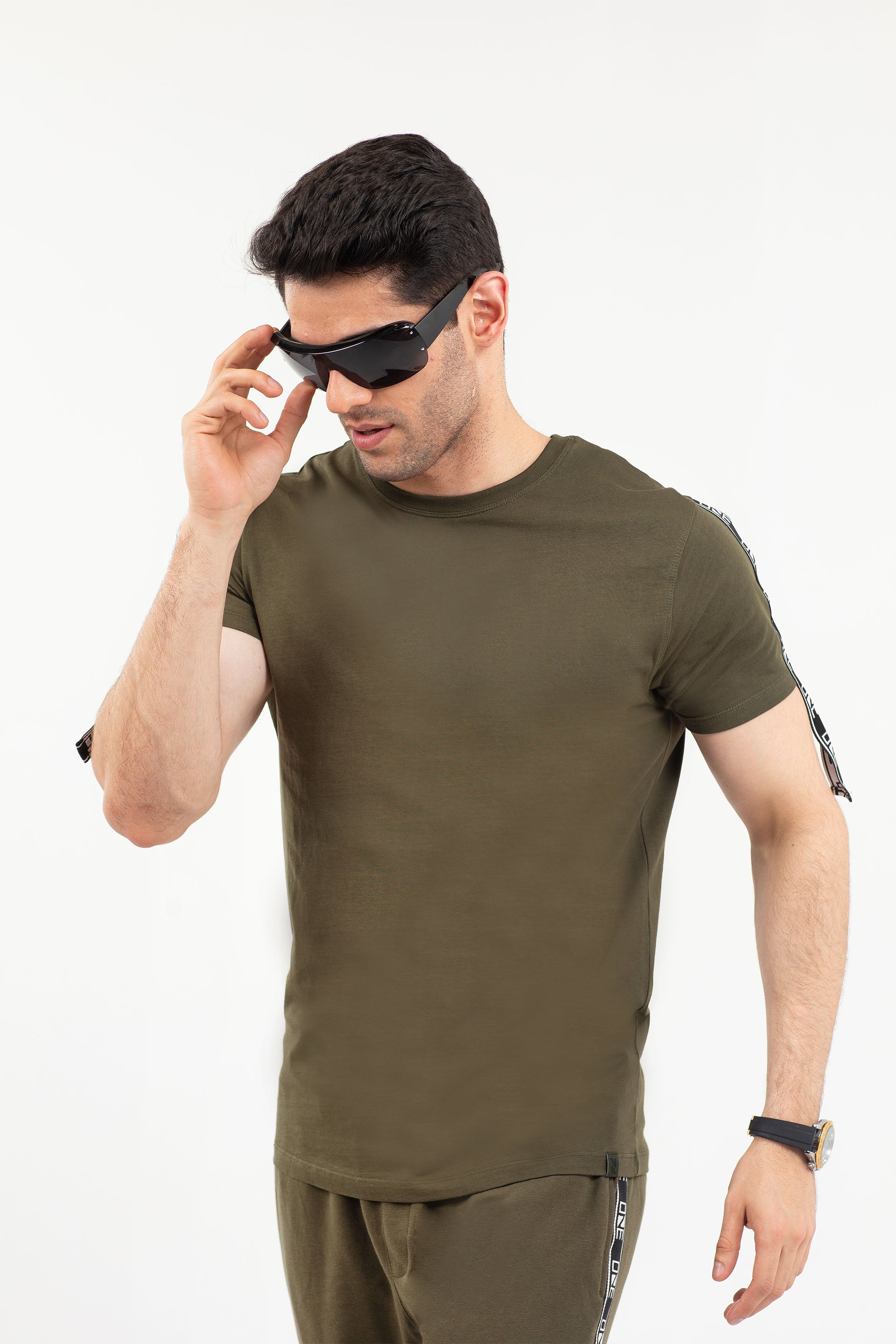 Taped Tee Olive
