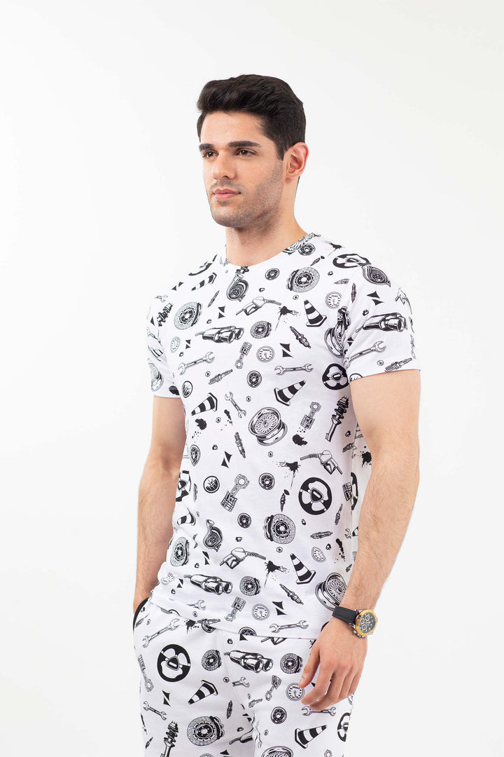 Printed Tee White