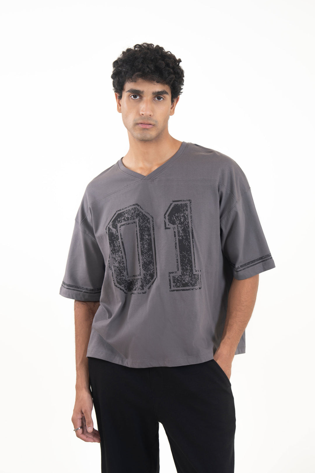 Oversize V-Neck Sports Tee