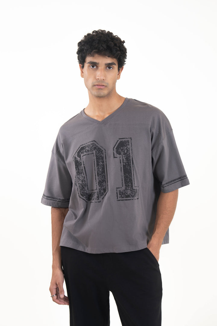 Oversize V-Neck Sports Tee