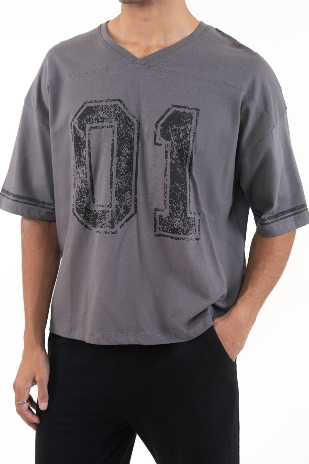 Oversize V-Neck Sports Tee