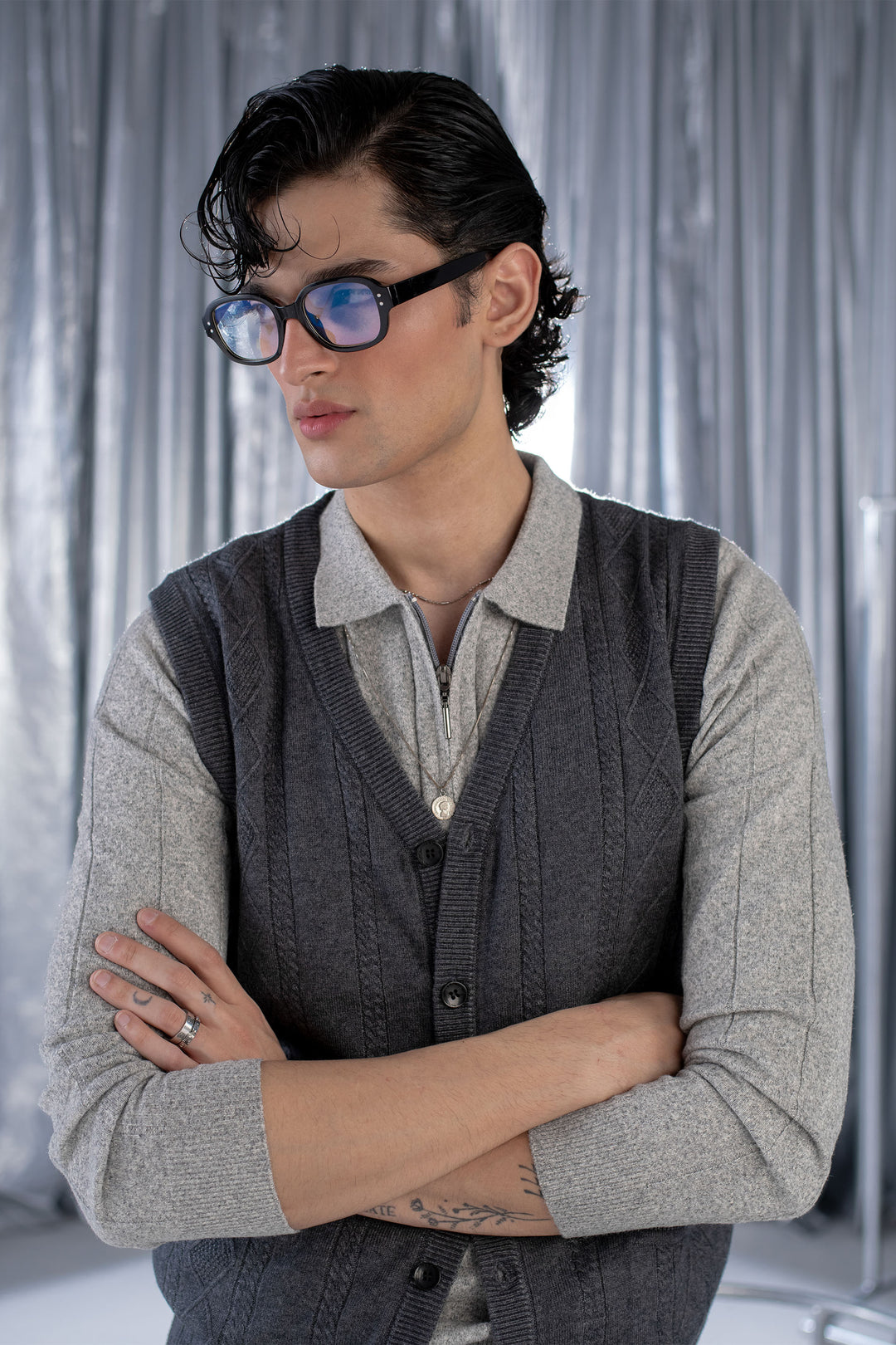 Sleeveless Cardigan Sweater