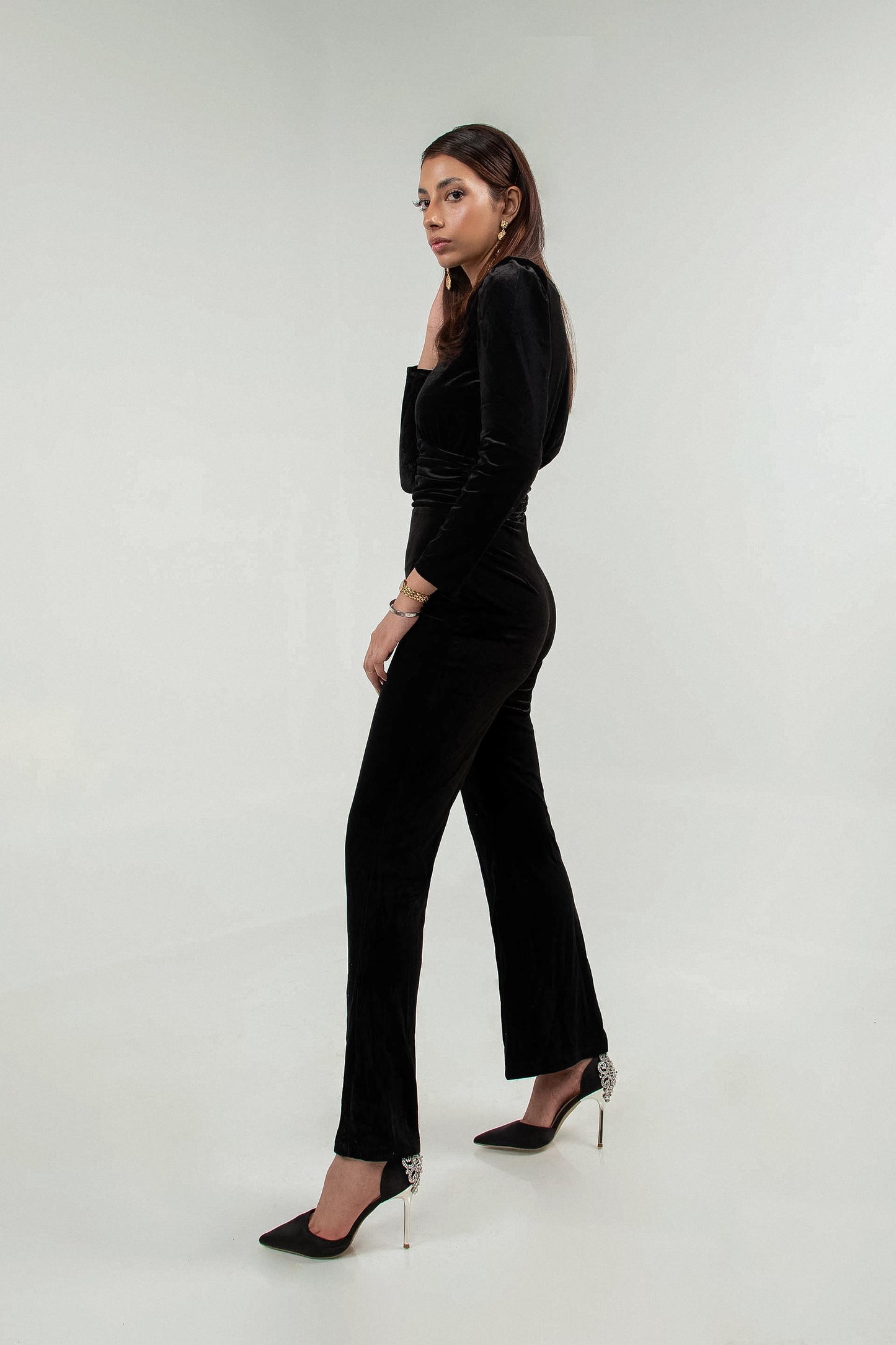 Gathered Jumpsuit Black