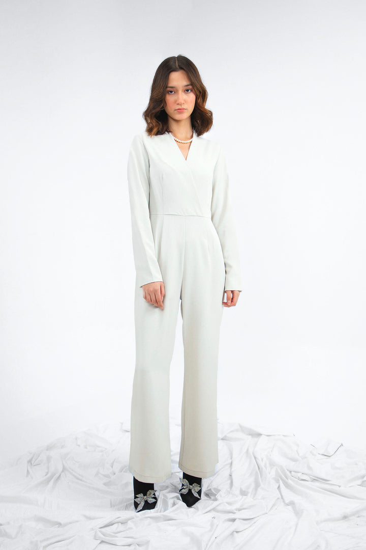 Full Sleeve Jumpsuit Off White